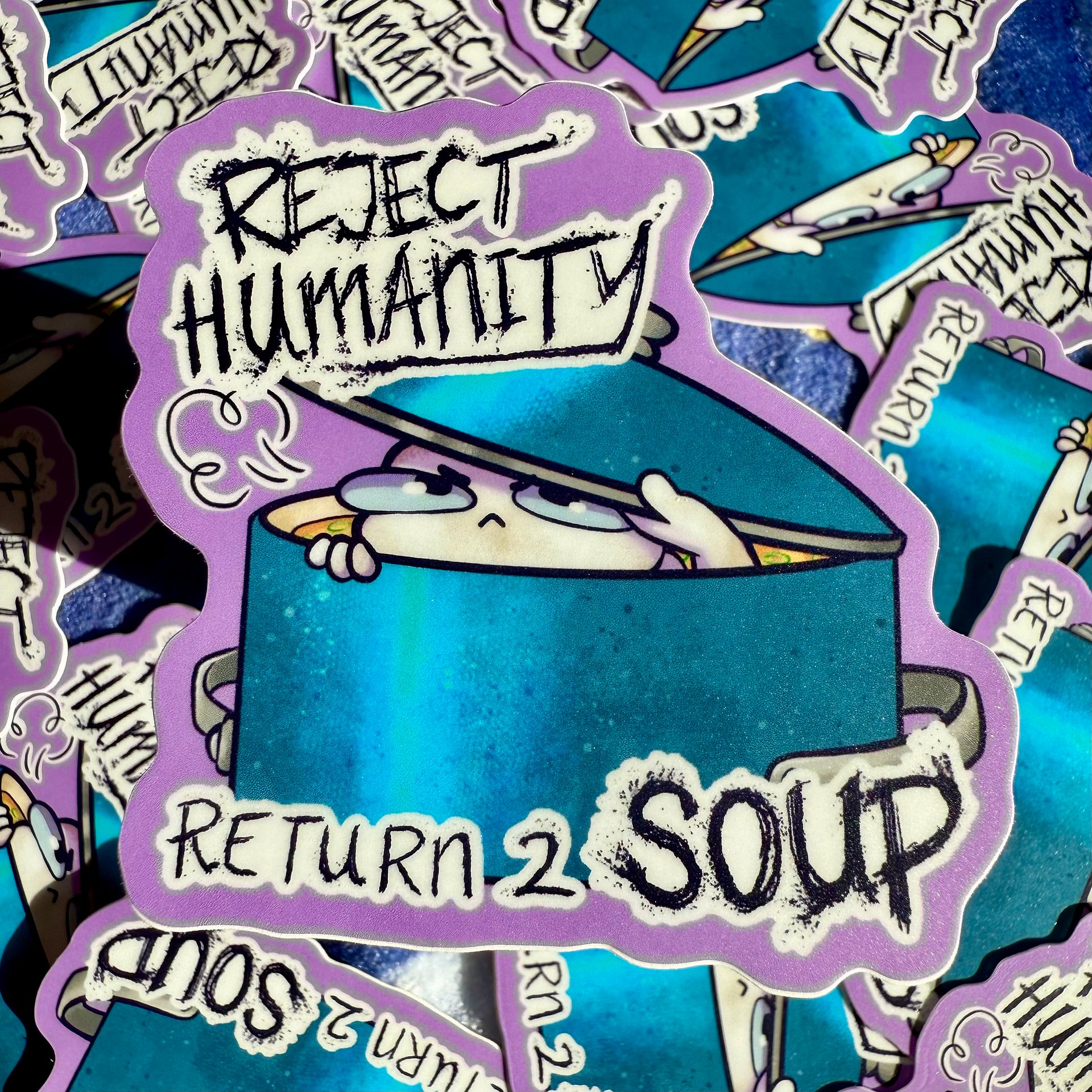 Reject Humanity Return to Soup Sticker product image (1)