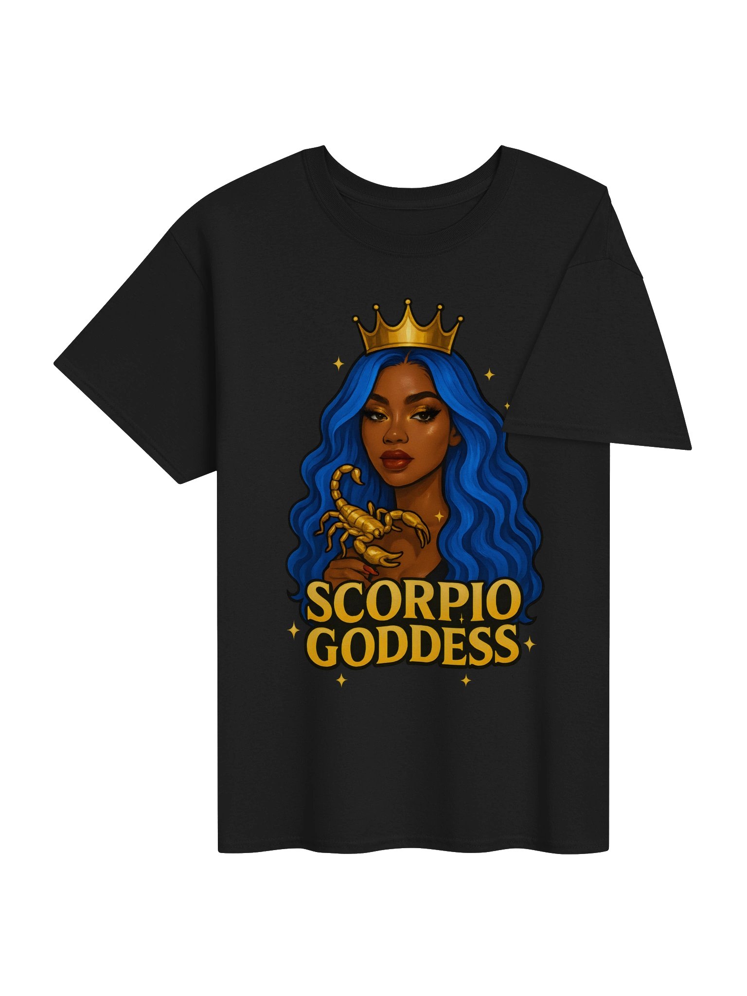Scorpio Goddess Blue Hair Tee product image (25)