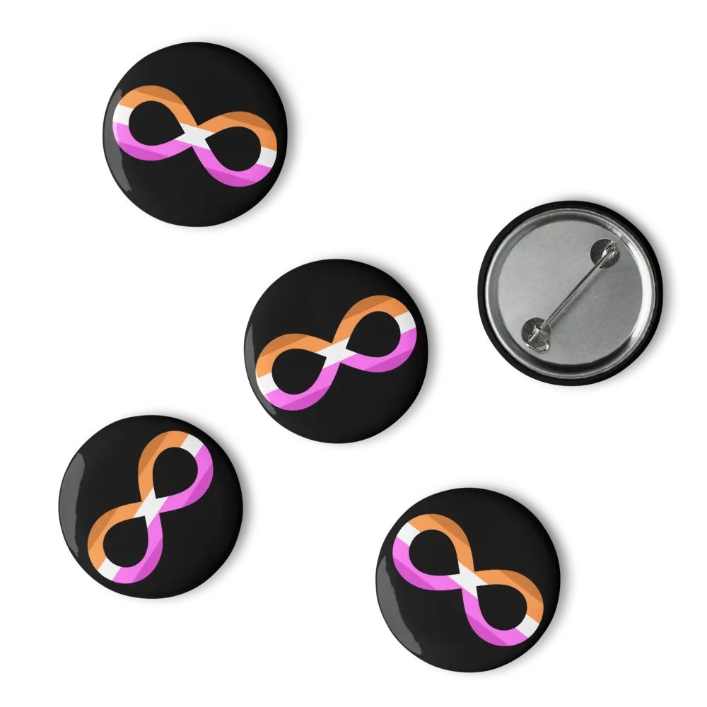 Autistic Lesbian Infinity Pin Set product image (6)