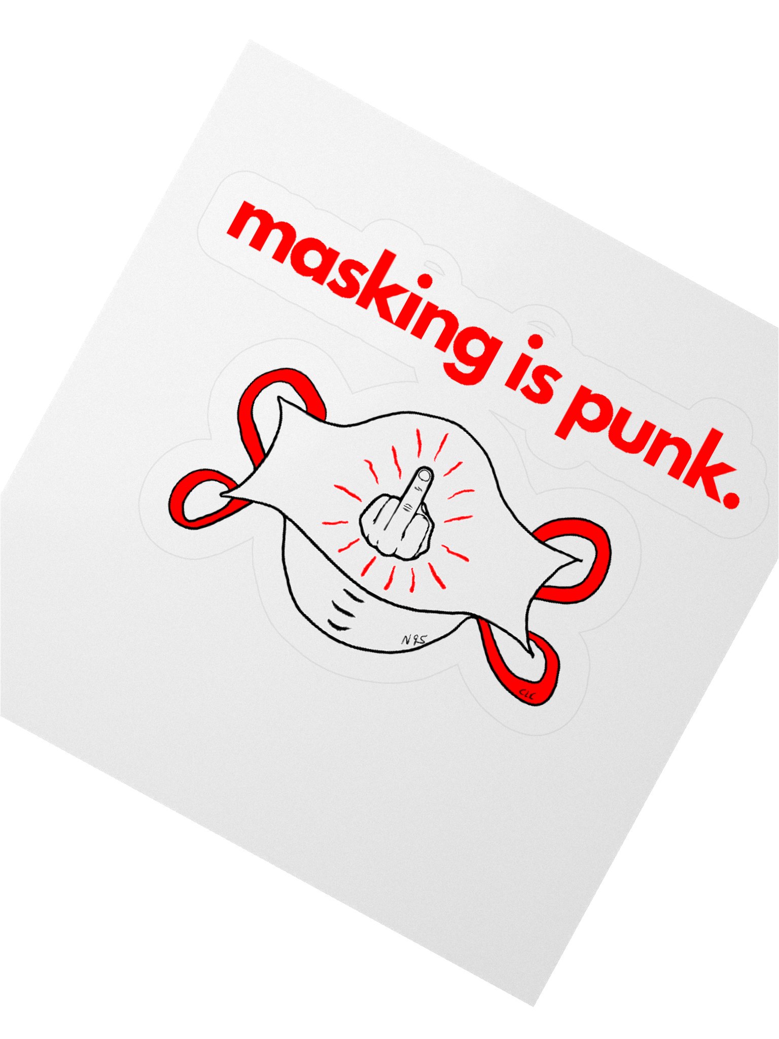 Masking Is Punk sticker product image (2)