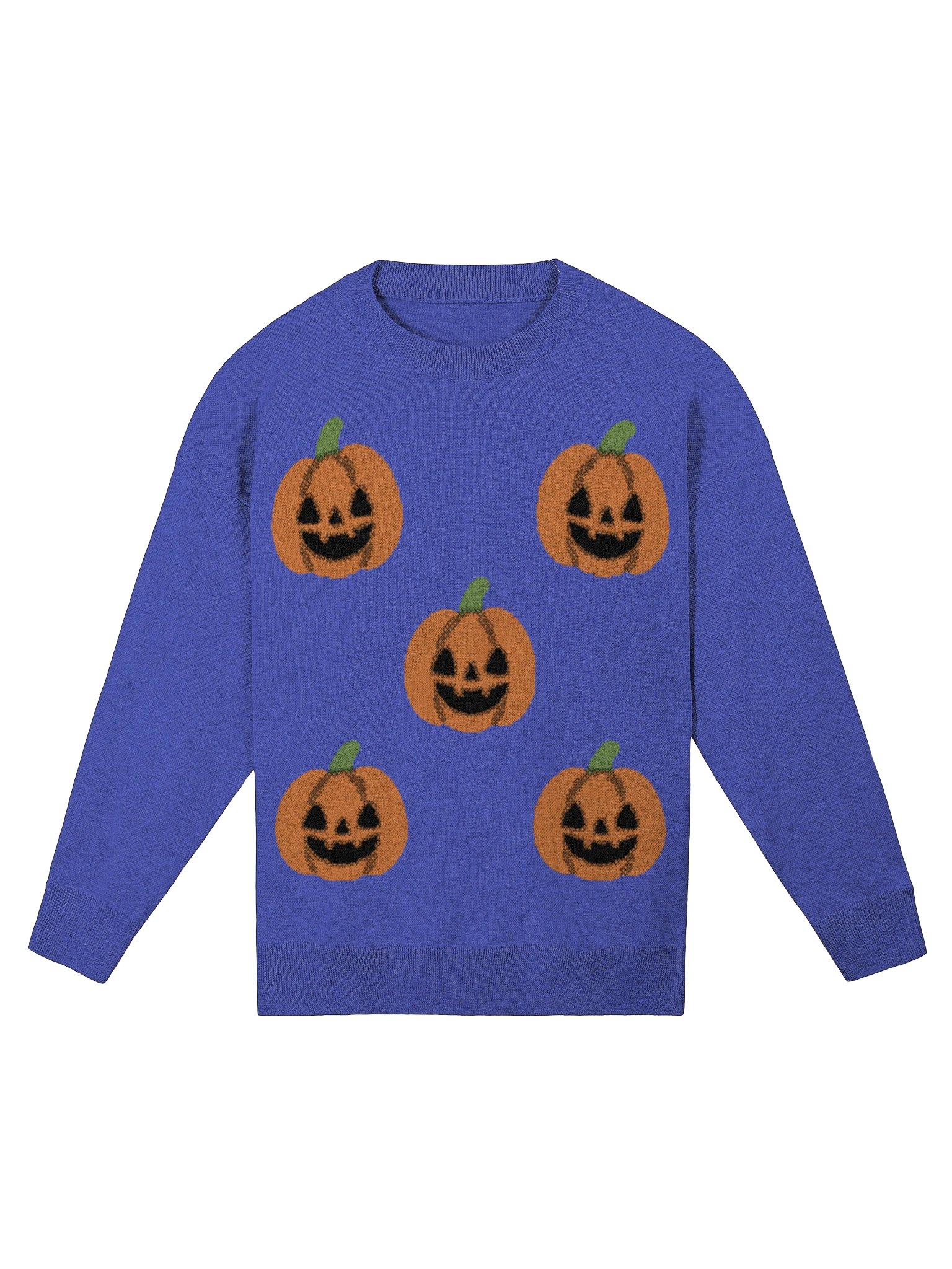 Pumpkin Faces Relaxed Crewneck Sweater product image (4)