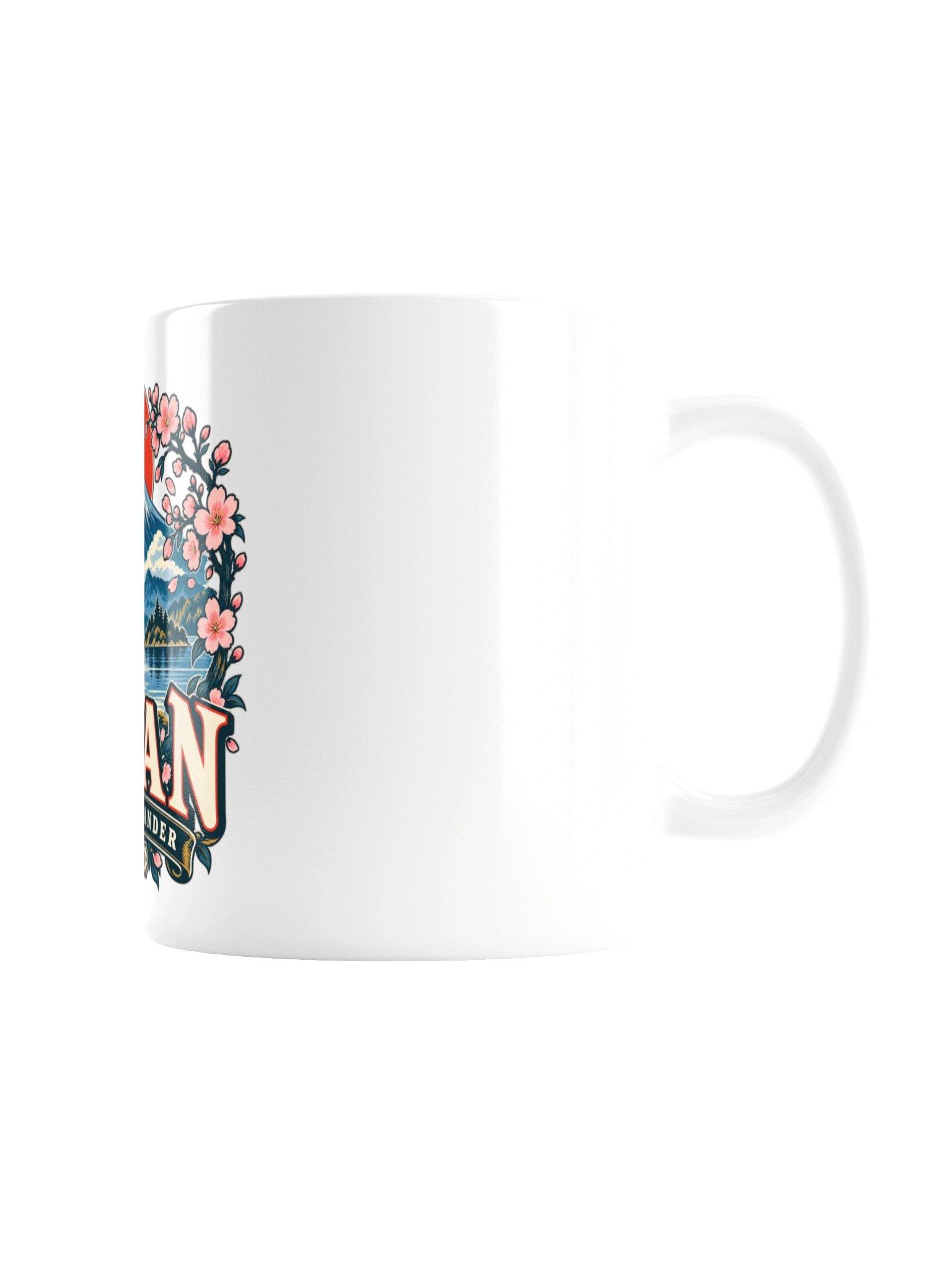 Japan Mount Fuji & Sakura Ceramic Coffee Mug | WanderOdd product image (3)