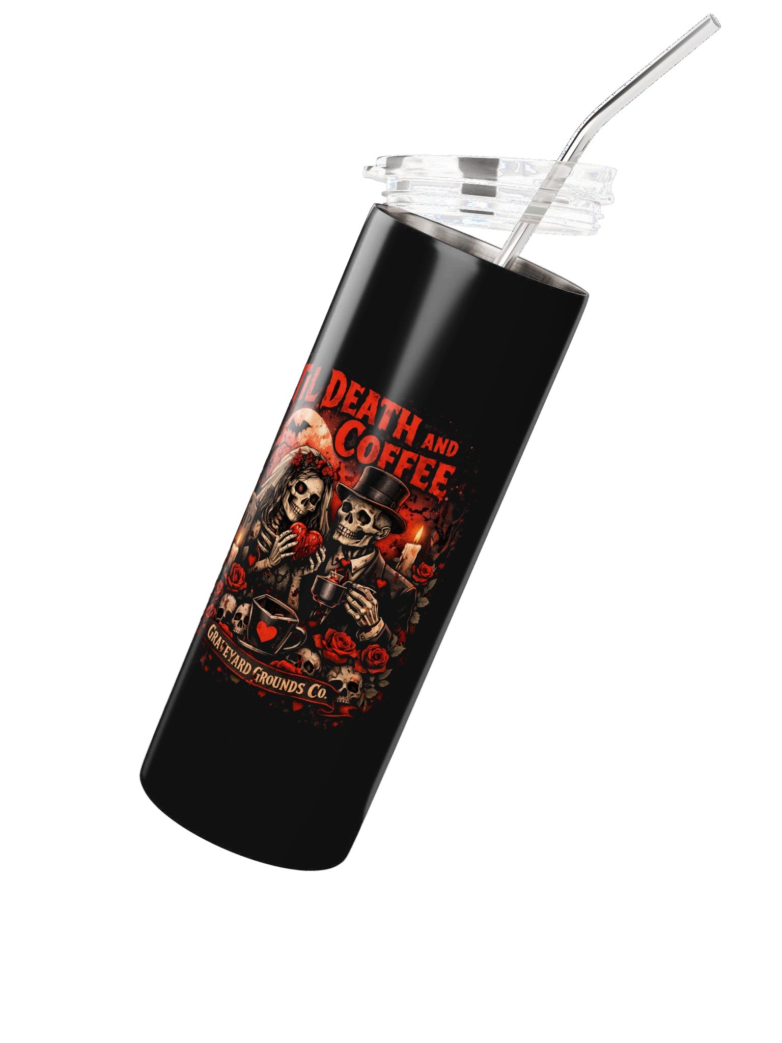 Till Death and Coffee Stainless Steel Tumbler product image (2)