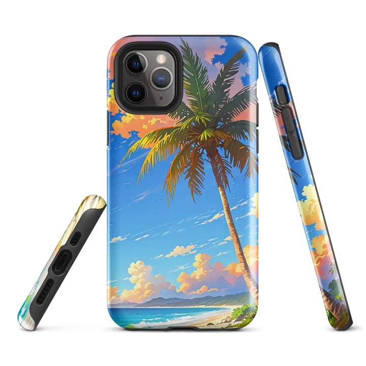 Beach With Palm Tree iPhone Case product image (2)