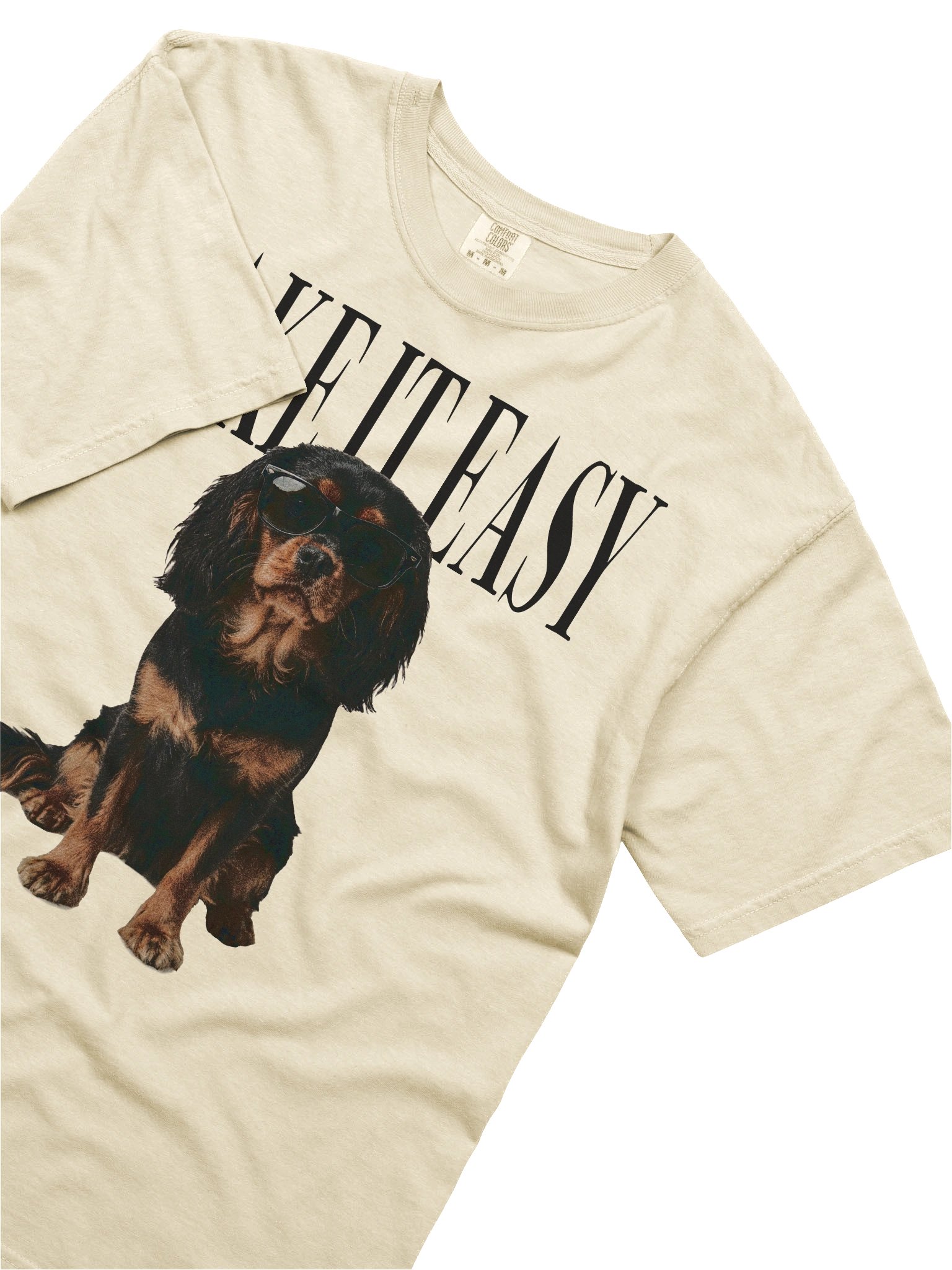 Take It Easy '90s Pop Vintage-Style T-Shirt for Cavalier King Charles Spaniel(Black & Tan) Lovers product image (8)