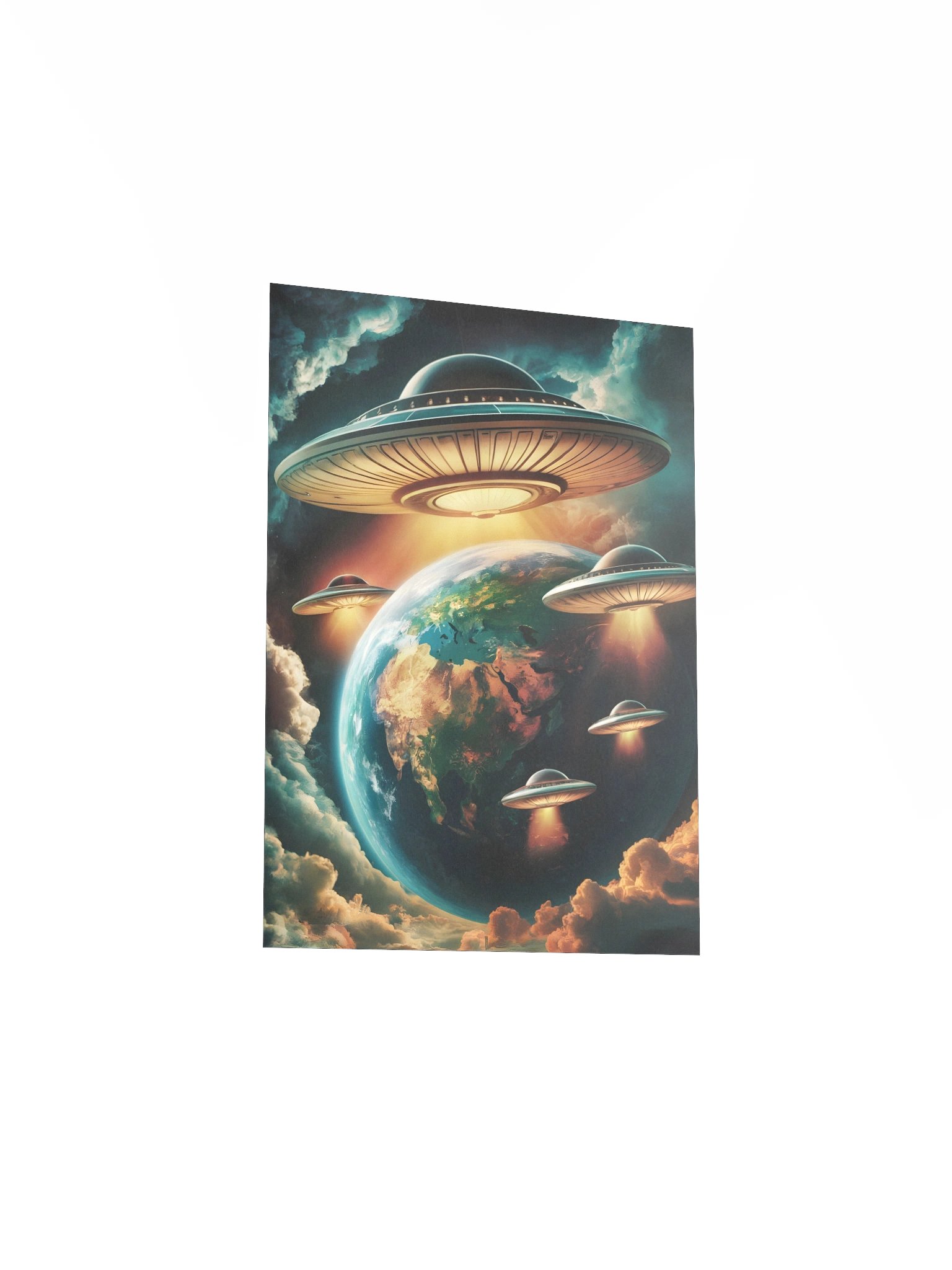 👽 Alien Invasion Poster – Retro Sci-Fi Extraterrestrial Wall Art product image (4)