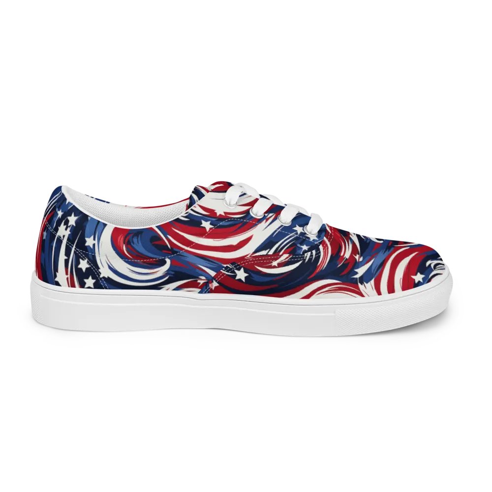 Patriotic Swirl Women's Canvas Shoes product image (9)