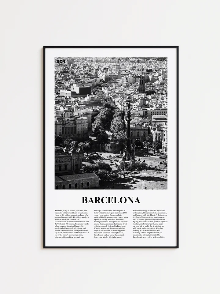 Barcelona 03 Newspaper Poster | Framed product image (1)