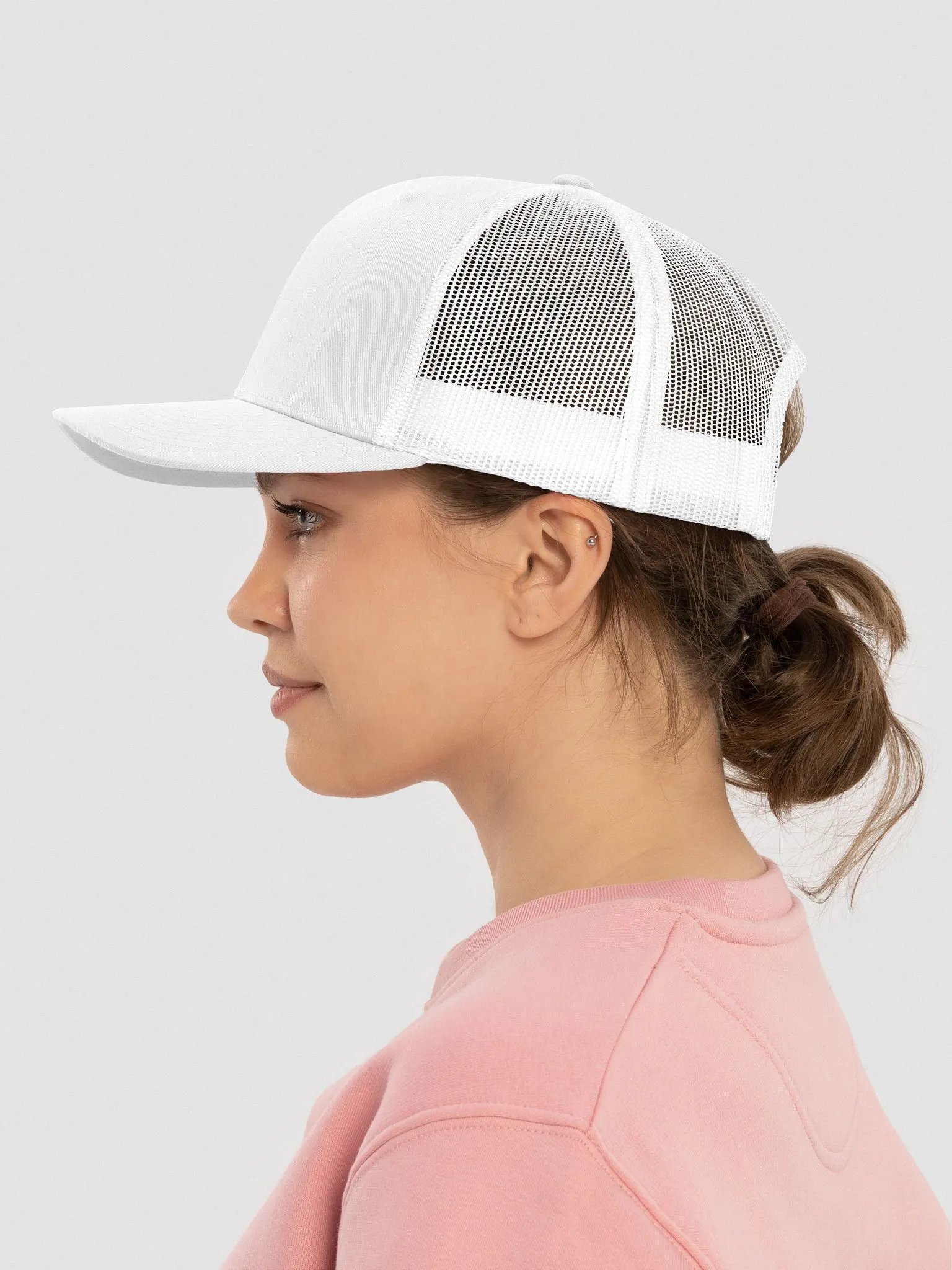 TITS CROSSROADS LOGO Trucker Hat White/White/White product image (6)