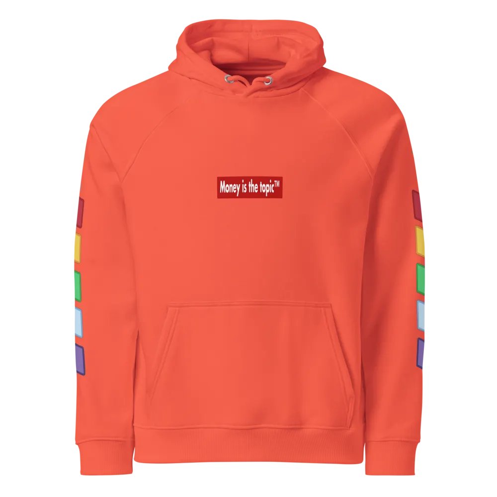 MONEY IS THE TOPIC™ ECO RAGLAN HOODIE UNISEX product image (1)