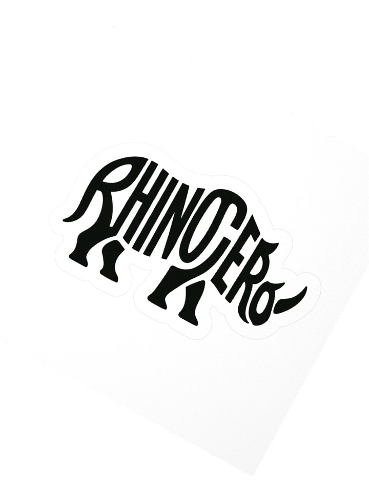 Rhinoceros Word Silhouette Kiss Cut Sticker product image (4)