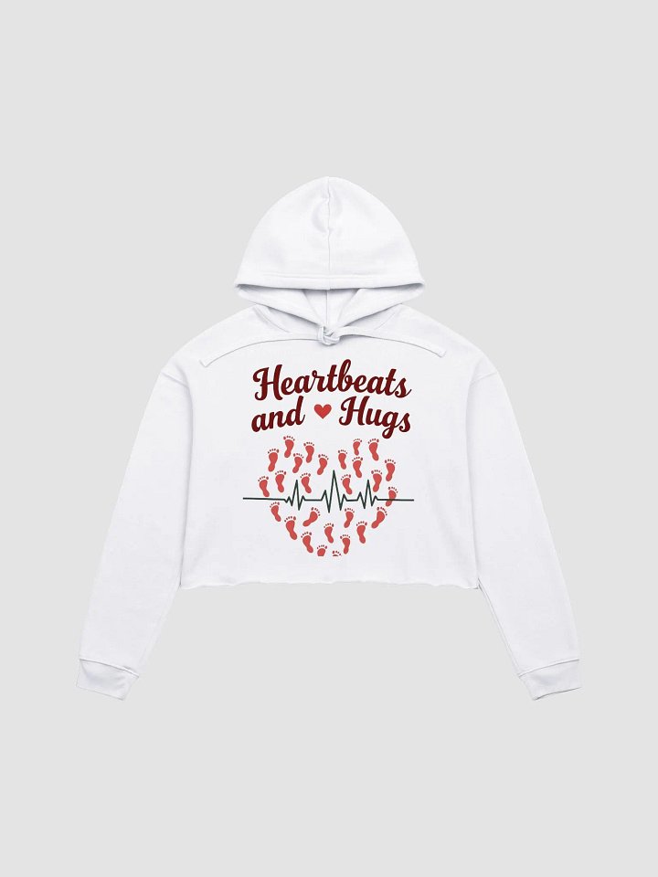 Heartbeat and Hugs Crop Hoodie product image (7)