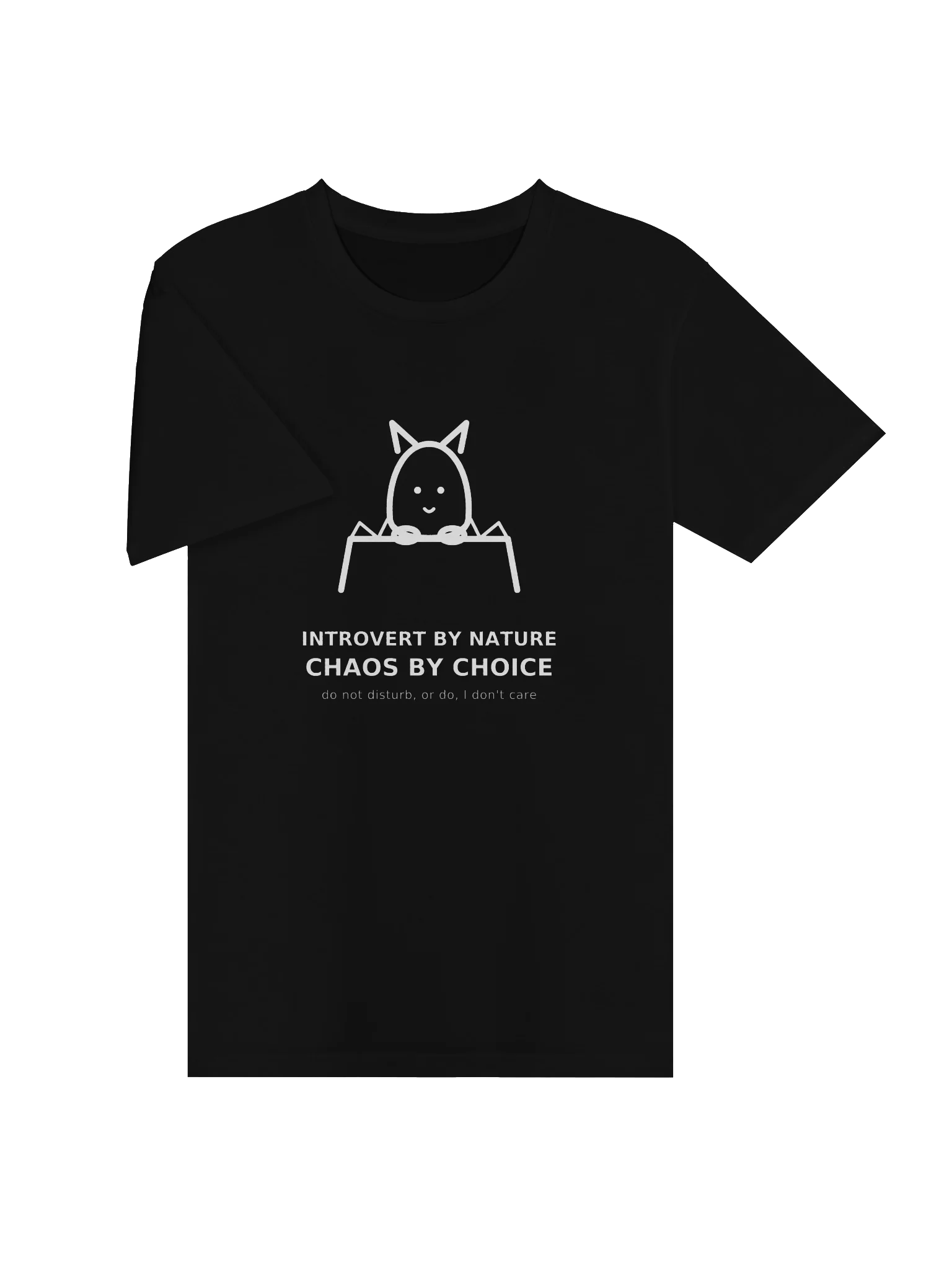 Introvert by Nature, Chaos by Choice – Funny Cat T-Shirt product image (15)