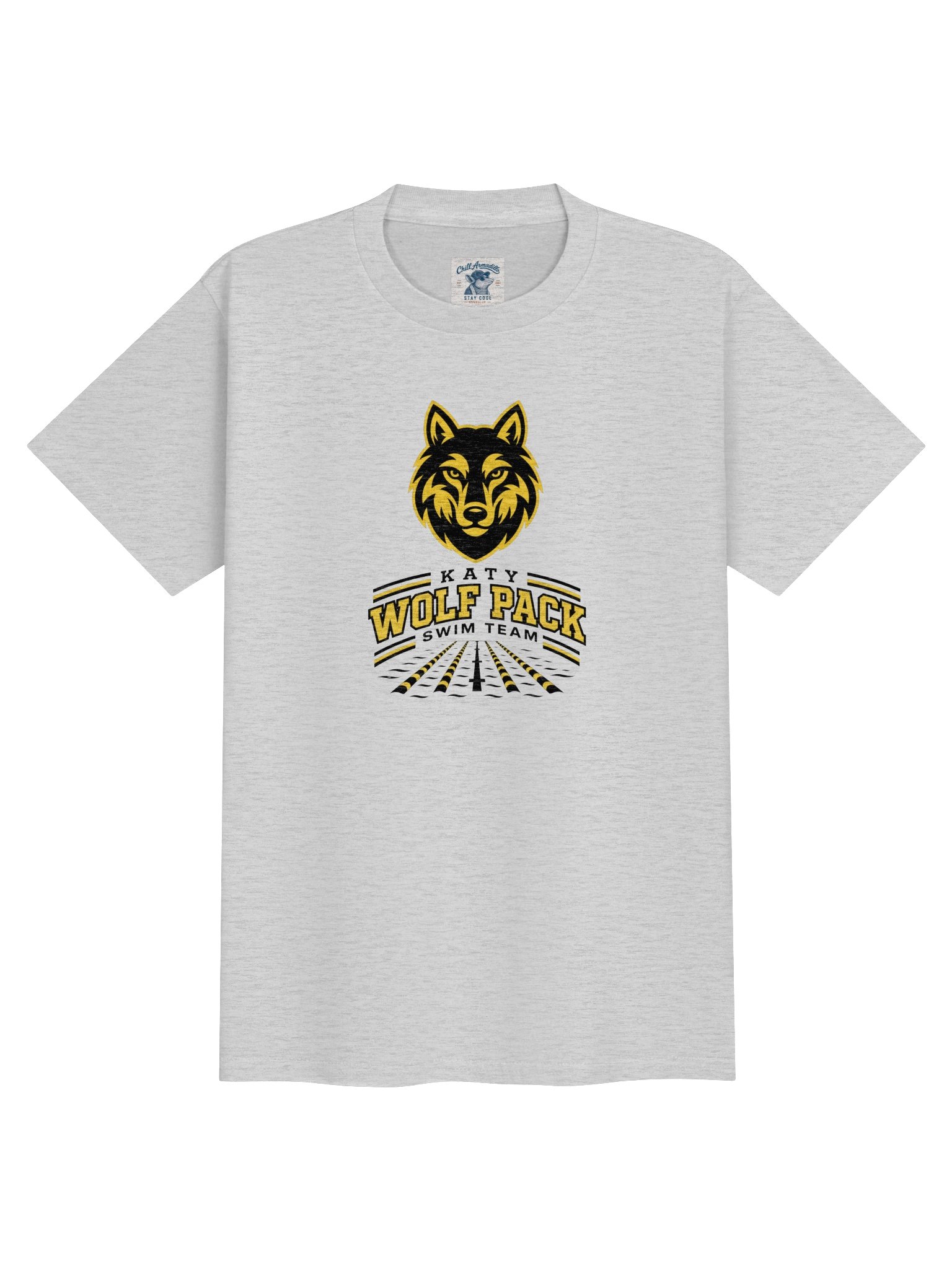 Katy Wolf Pack Swim Team Youth Tee (White or Grey) product image (2)