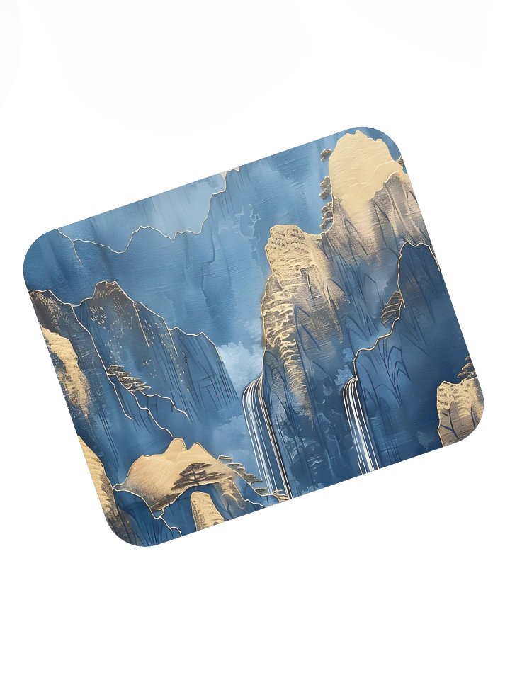 Blue and Gold Mountains Mouse Pad by Treasure Pie product image (1)