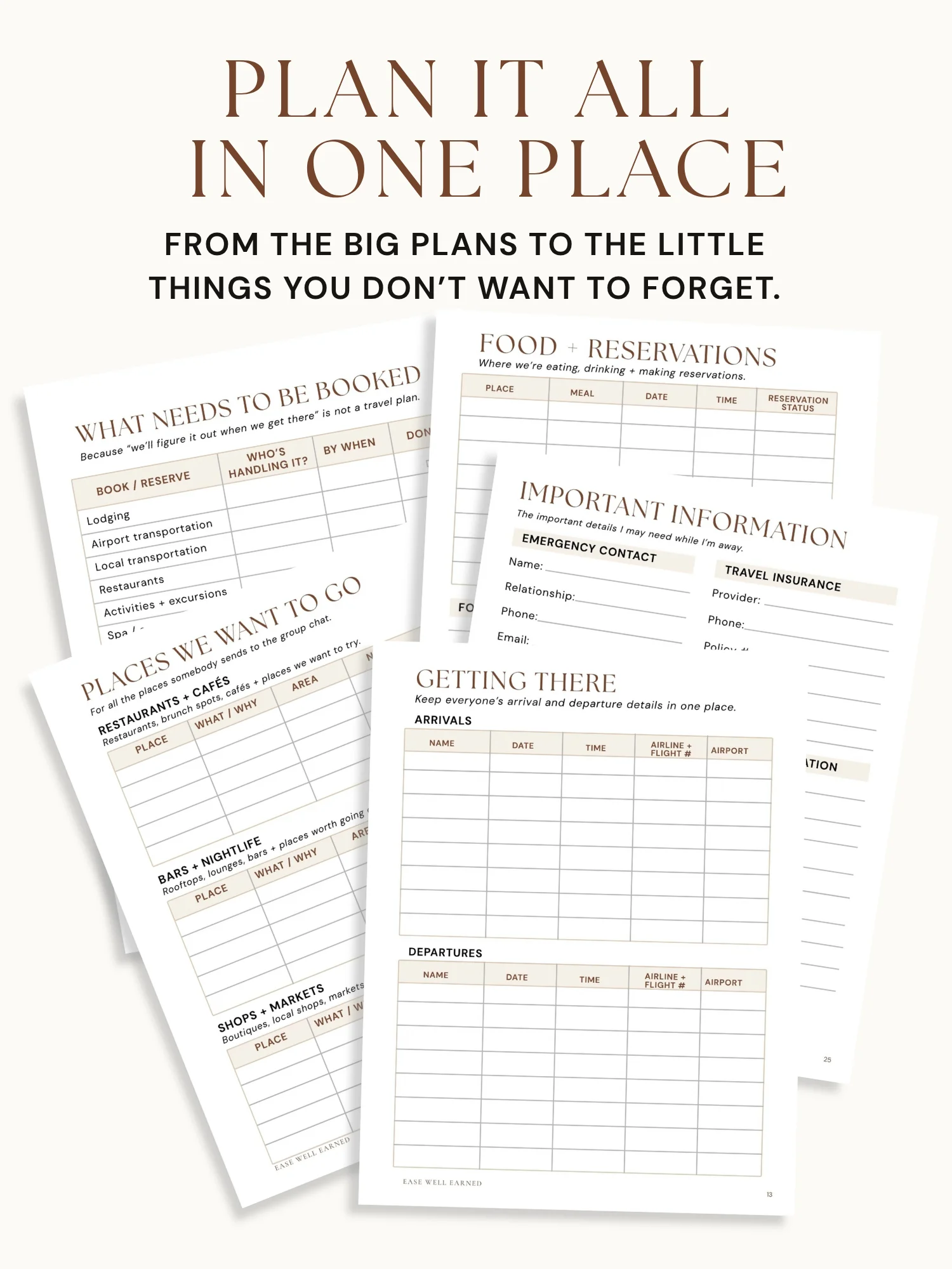 The EASE Girl's Trip Travel Planner product image (3)