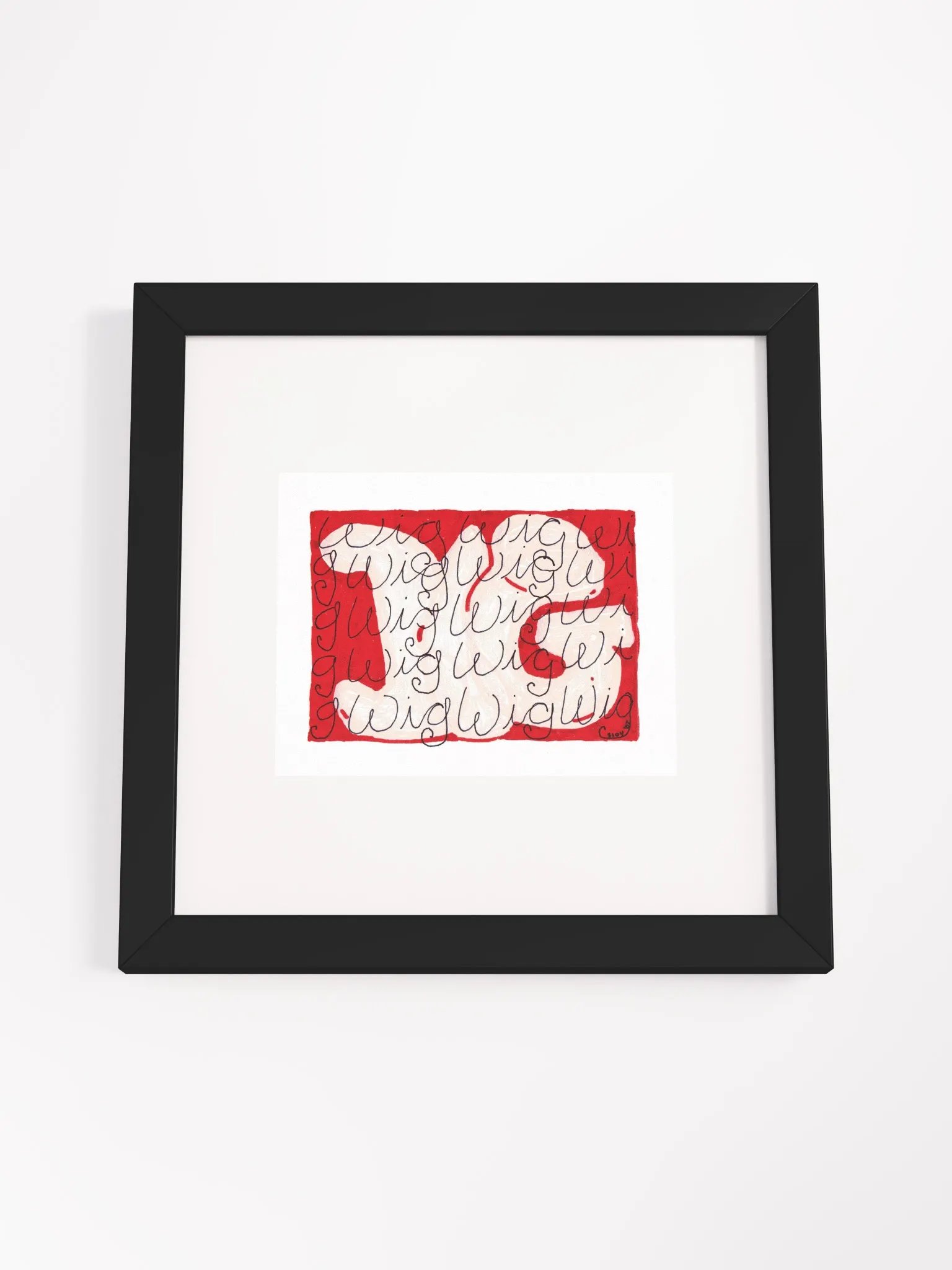 Big Wig Panel Card Print Framed product image (4)