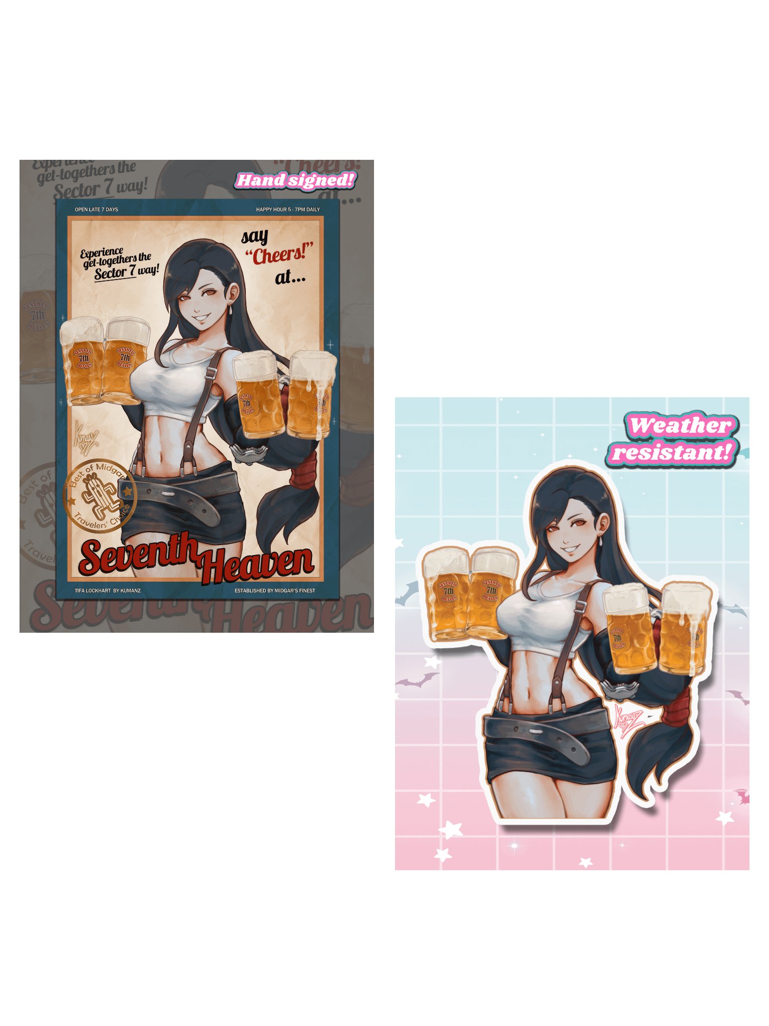 Seventh Heaven Signed Print + Sticker bundle product image (1)