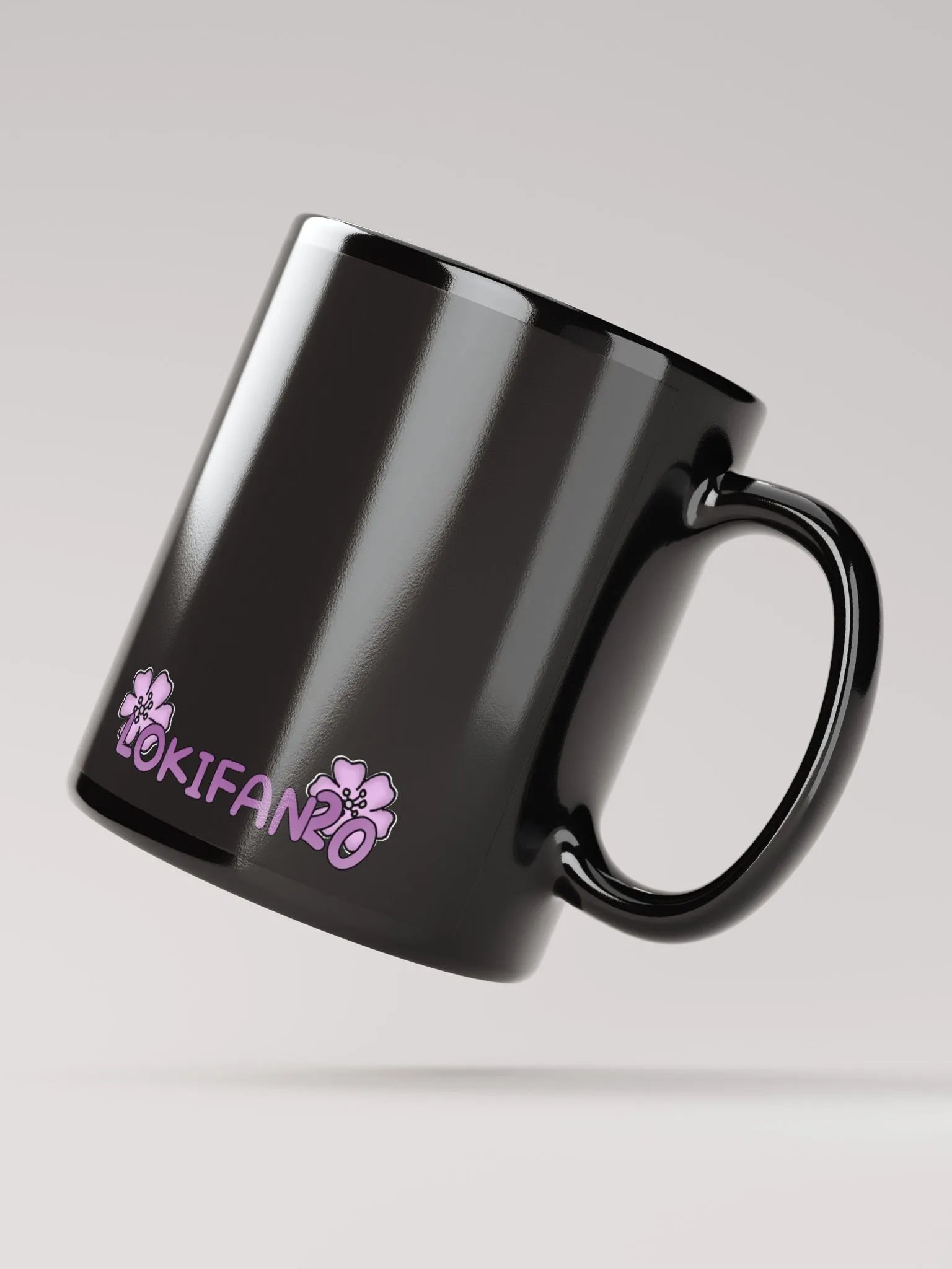 loki smiling black mug product image (3)