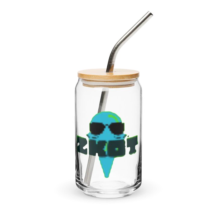 ZKOT Can Shaped Glass + Lid & Straw - Show your Support - Drinkware product image (1)