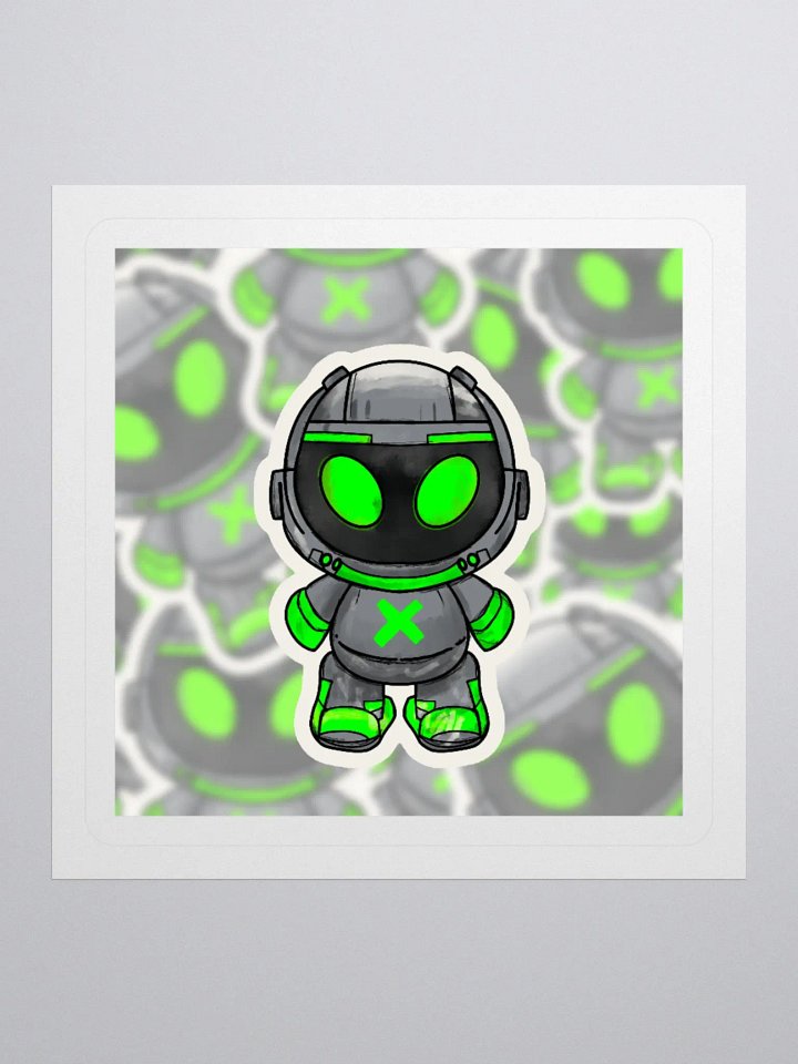 Robotic Alien Kiss Cut Stickers product image (1)