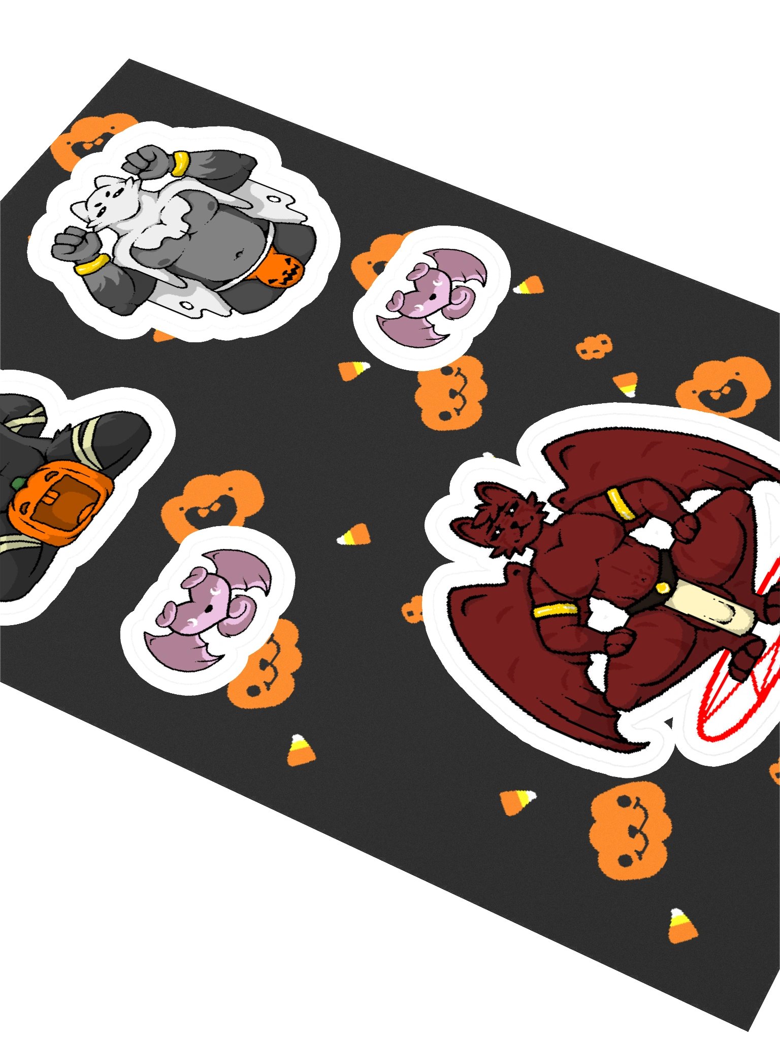 "Huffin' Haunts" Pixel Print Stickers product image (2)
