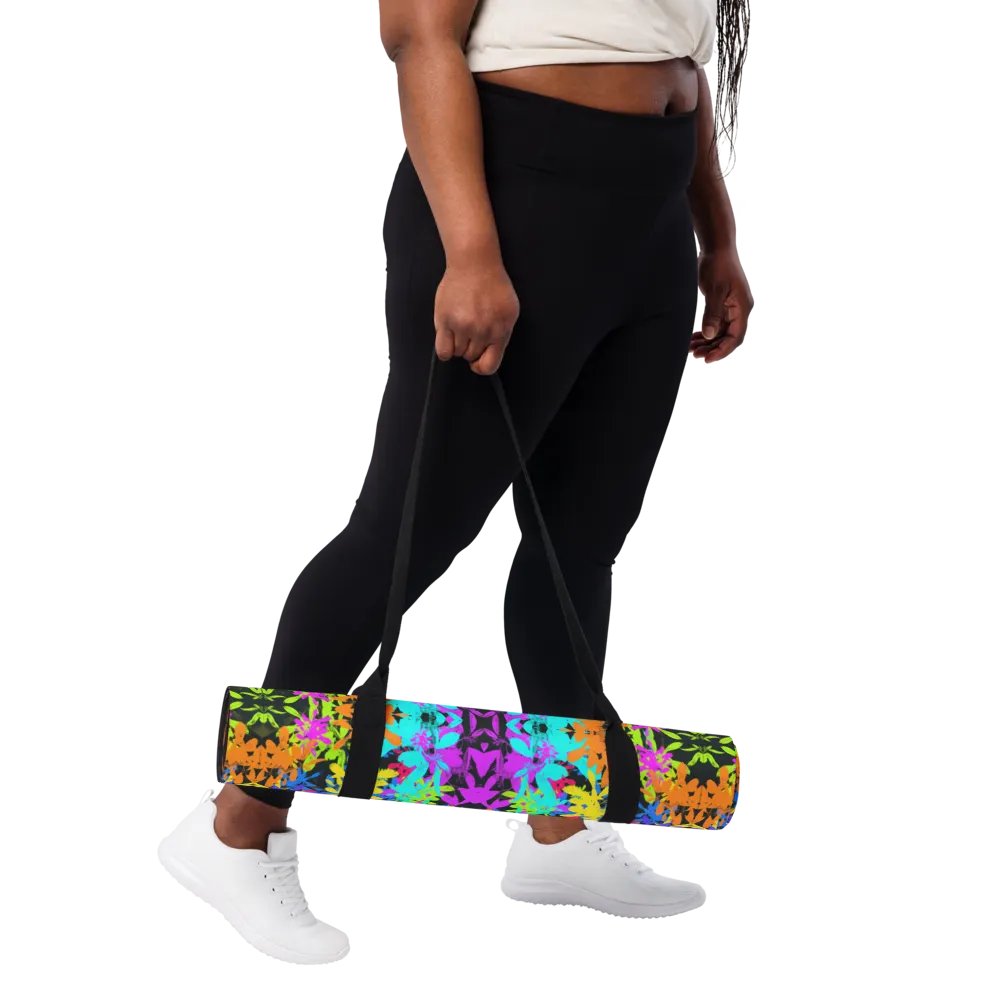 Geometric Coloured Leaves Yoga Mat product image (5)