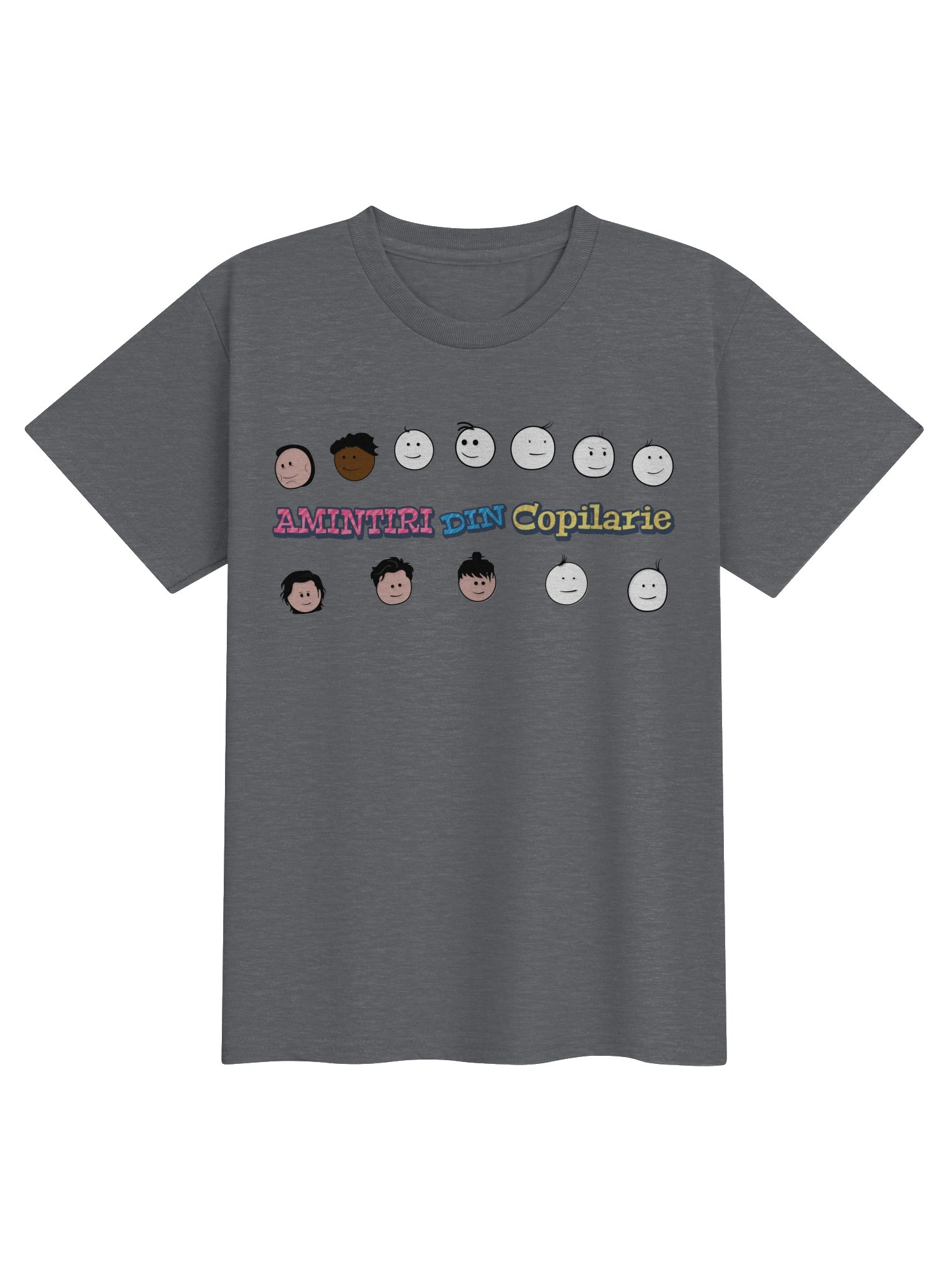 👕 Tricou Gri Băieți „Amintiri Din Copilărie” – Personajele product image (1)
