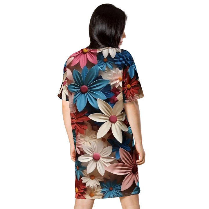 3D-Ditsy-Flowers-Seamless-Patterns T-shirt Dress - V7 product image (2)