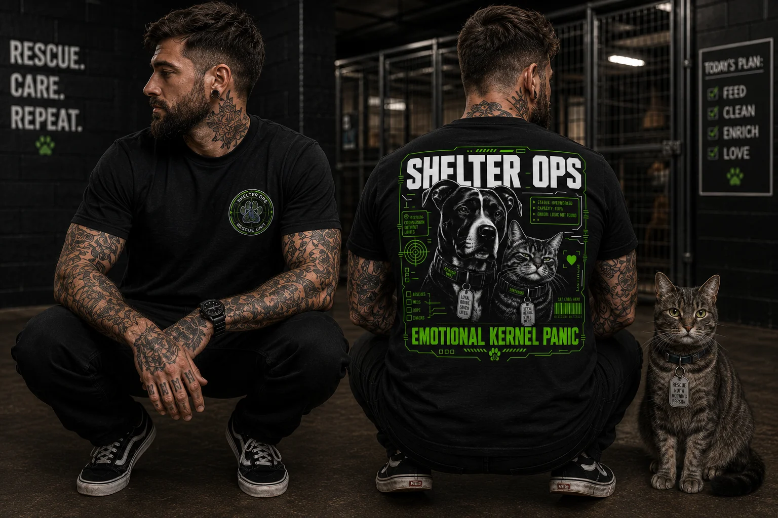 Shelter Ops: Emotional Kernel Panic | Rescue Unit Heavyweight Tee product image (1)