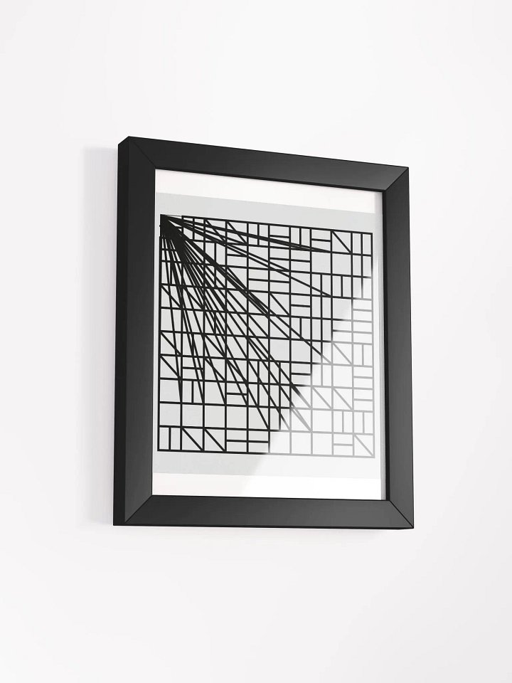 Shatter the Cube Geometric Grid Framed Poster product image (2)