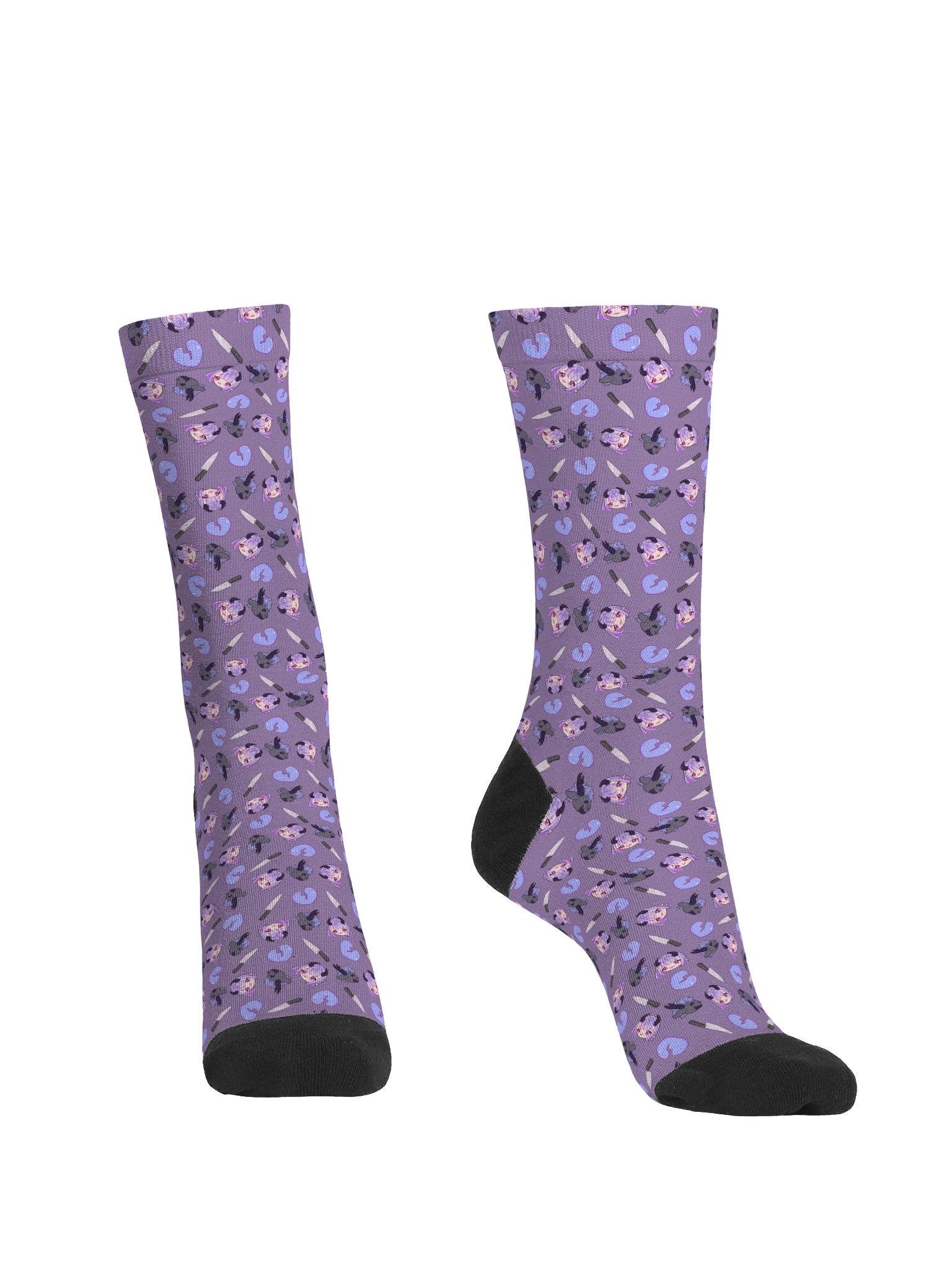 Yandere Pattern Crew Socks product image (2)