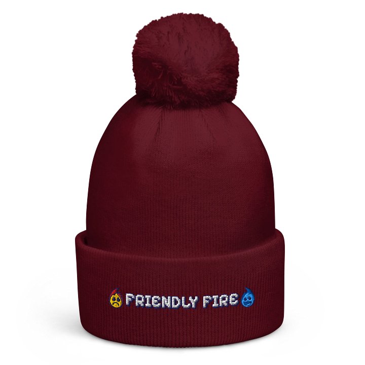 FF Red Pom-Pom Beanie product image (1)
