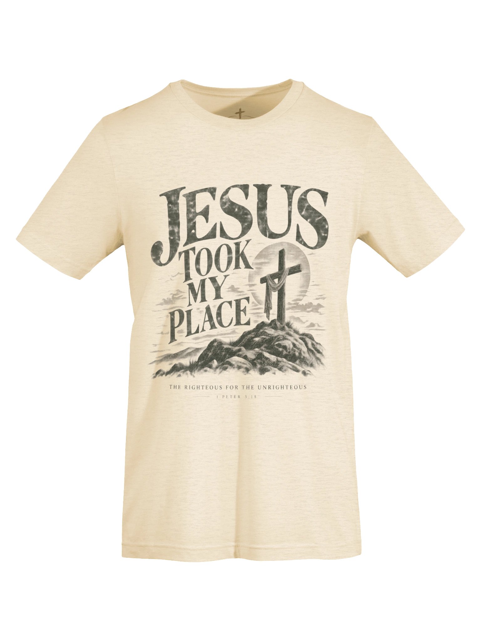 Jesus Took My Place Unisex Premium T-Shirt – 1 Peter 3:18 Christian Tee product image (122)