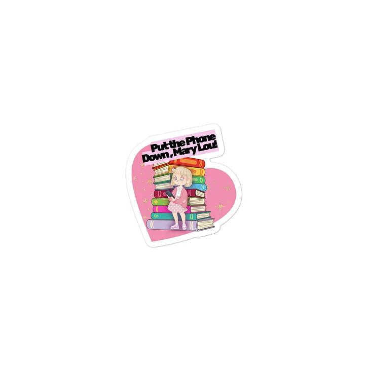 Mary Lou with Books Die Cut Sticker product image (2)