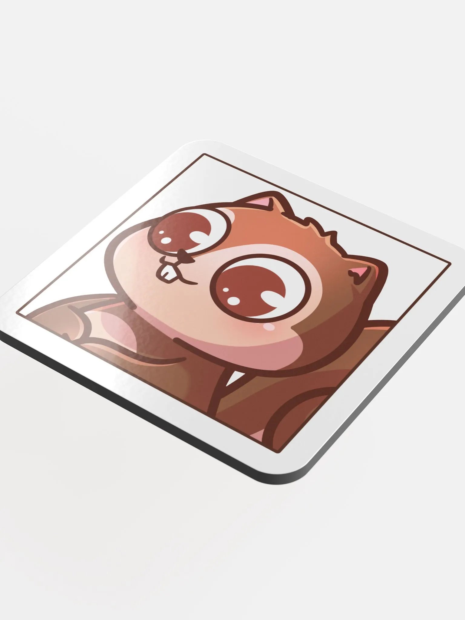 Whimsical Squirrel Glossed Cork Coaster product image (4)