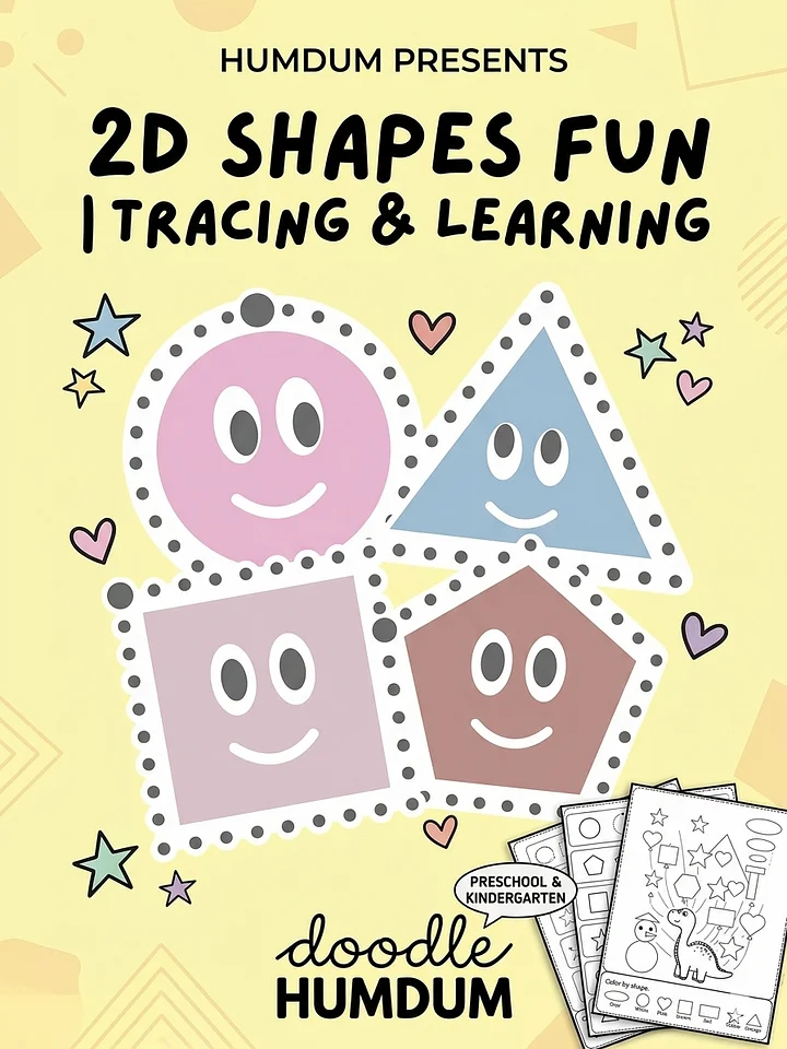 2D Shapes Fun – Tracing & Learning Bundle product image (1)