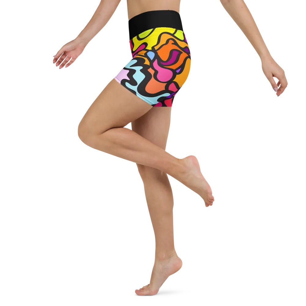 Vibrant Energy Yoga Shorts - Wave at Sunset product image (4)