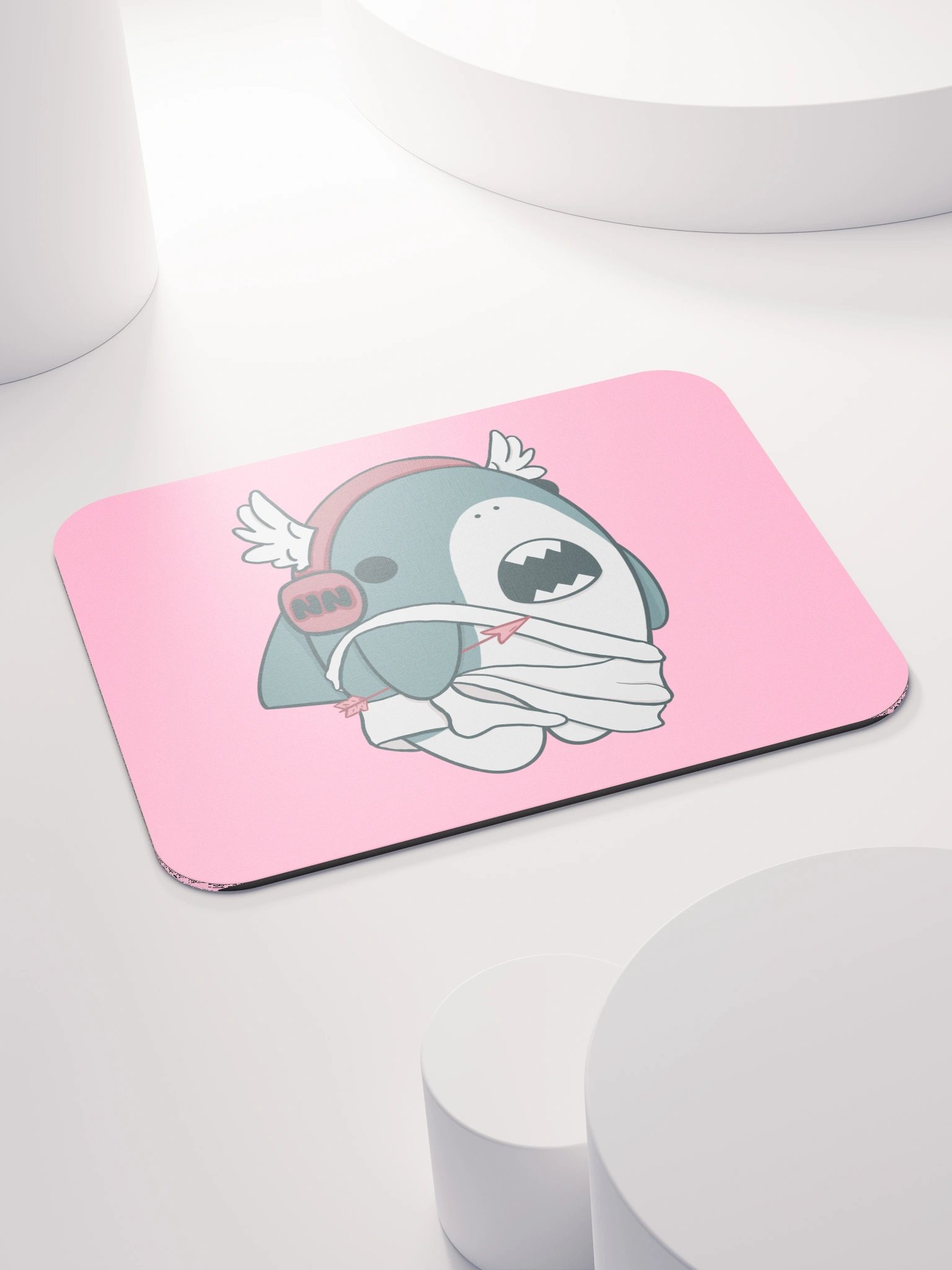 CUPID PINK SHARK MOUSE PAD product image (4)