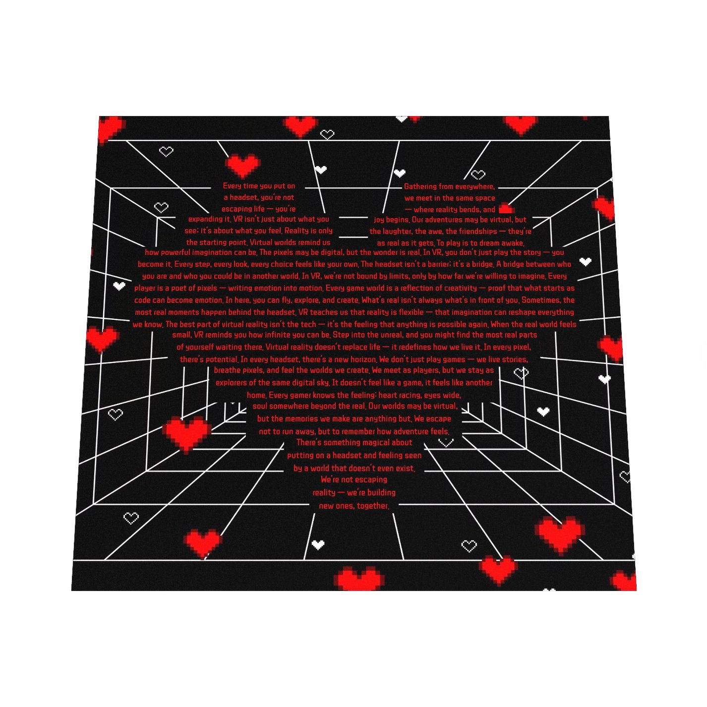 Deep Love VR Pixel Heart Nostalgic Poster Print product image (2)