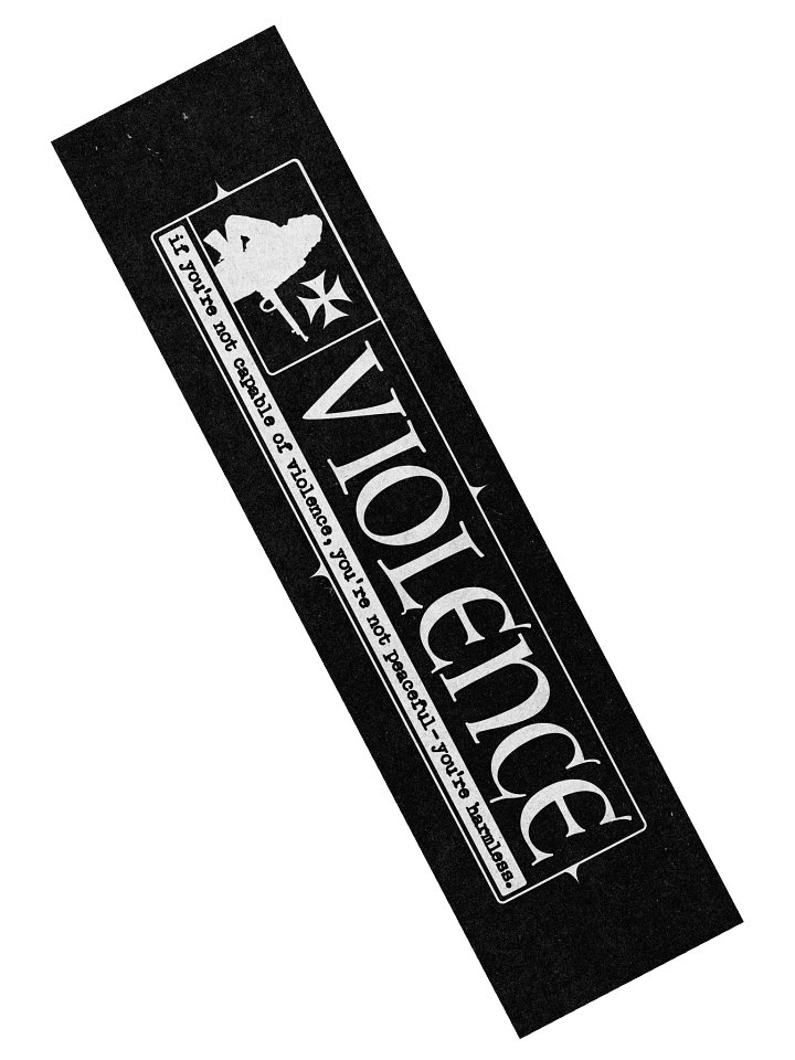 "GIVE VIOLENCE A CHANCE" STICKER product image (2)