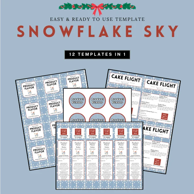 Snowflake Sky Label Templates Bundle product image (1)
