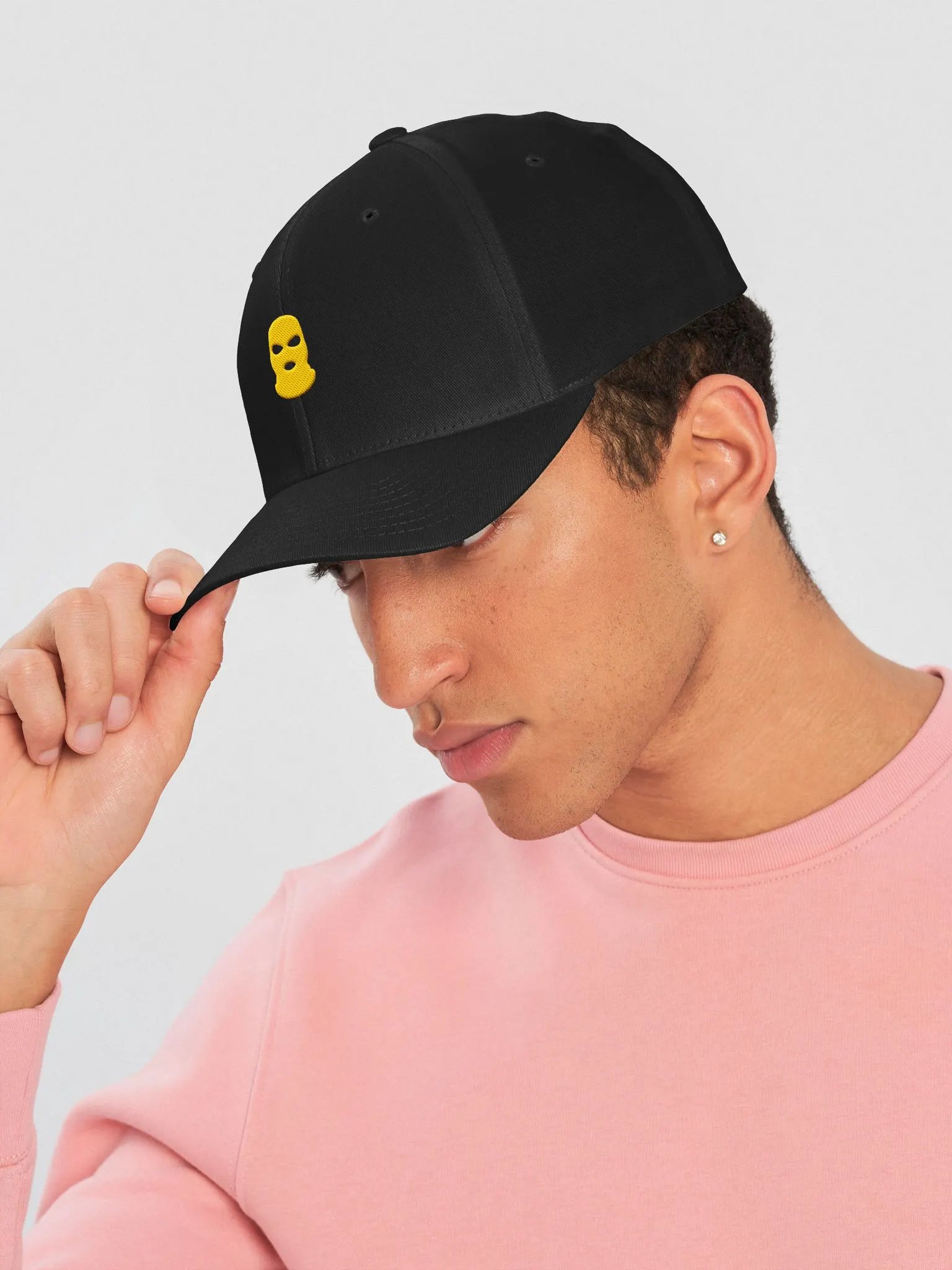 YELLOW BOOGIE GOON Flexfit Structured Fitted Cap product image (3)