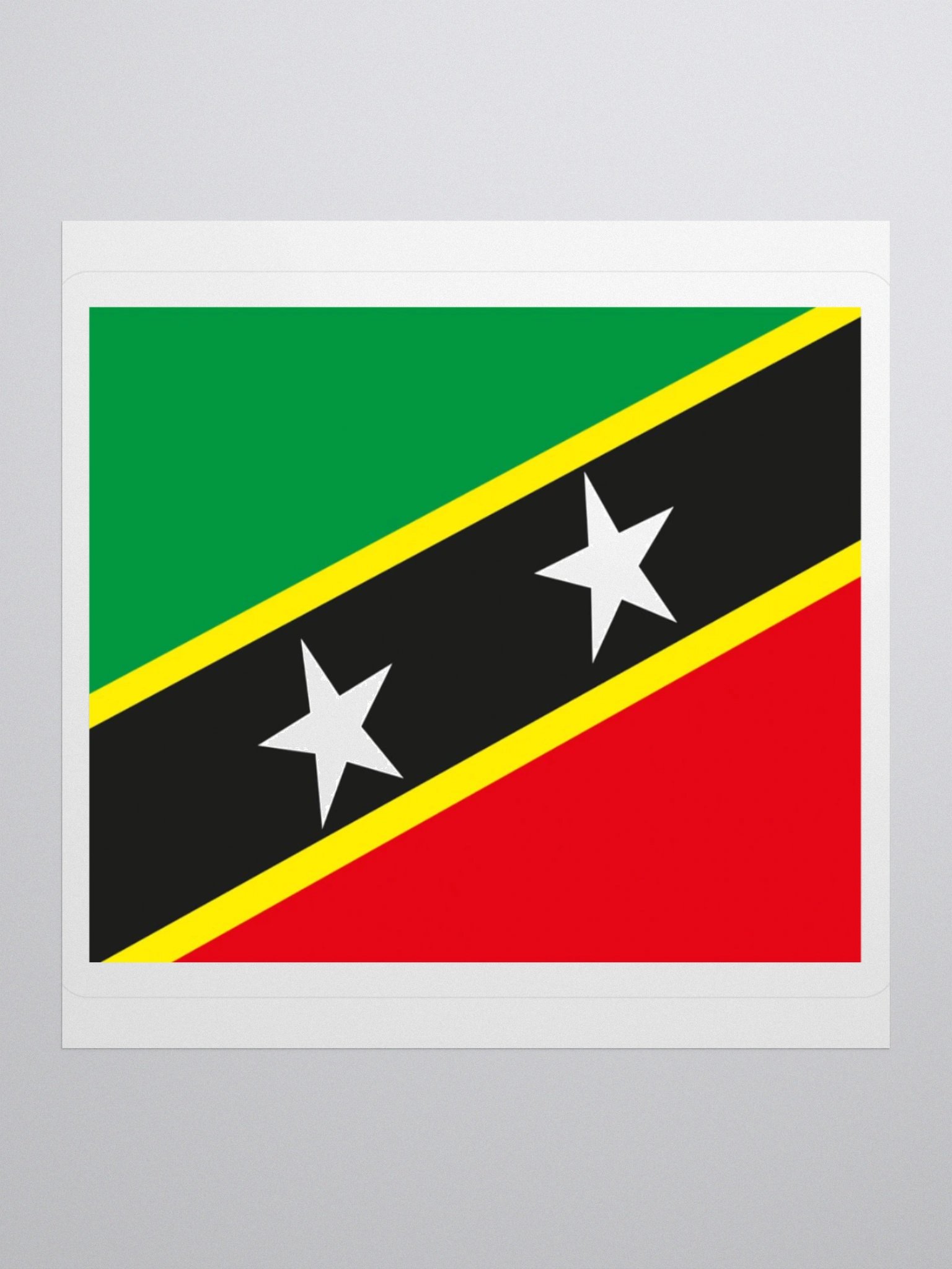 Saint Kitts and Nevis Flag Sticker - Durable Vinyl for Indoor Use - Multiple Sizes Available product image (2)
