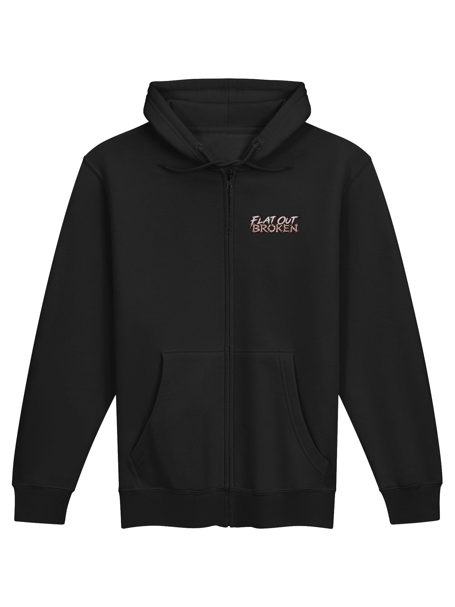 FLAT OUT BROKEN™ — PADDLE HARD. PANIC LATER. — FULL ZIP HOODIE product image (2)