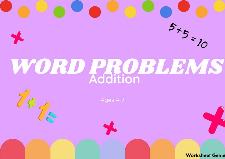 Word Problems – Addition Practice for Ages 4-7 product image (1)