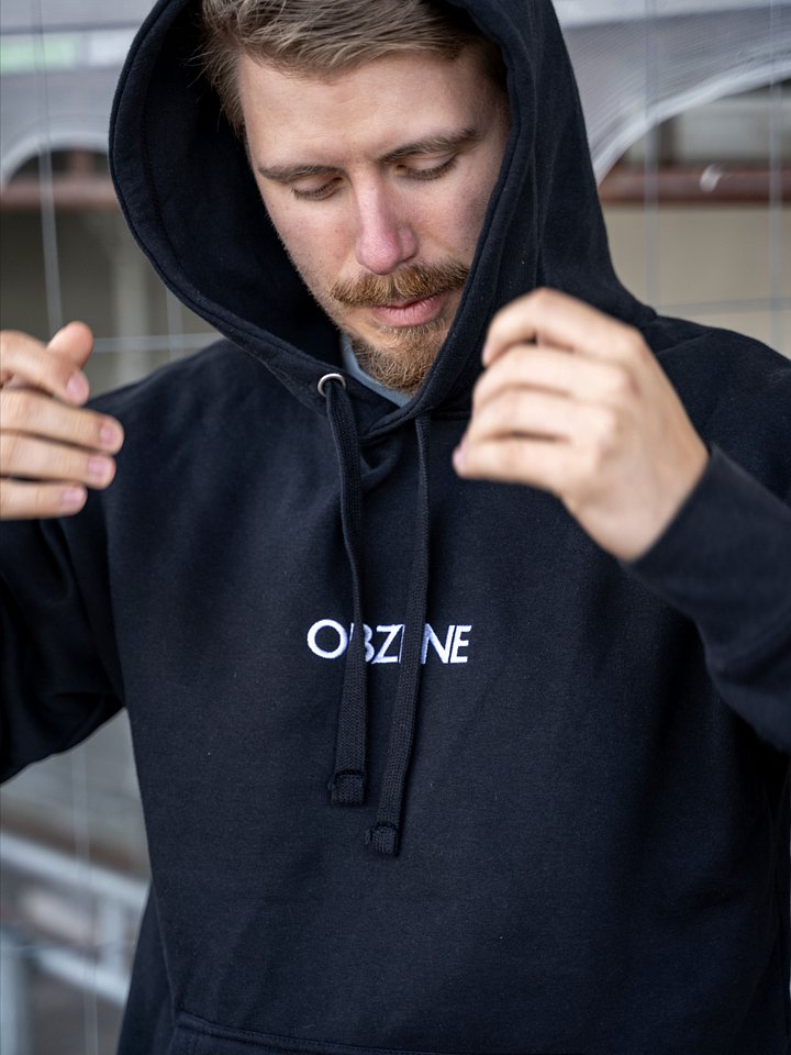The Minimalist Hoodie - BLACK HOODIE EMBROIDERED LOGO product image (2)