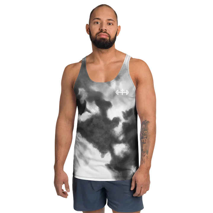His House Mens Performance Tank - B&W Tie Dye product image (1)