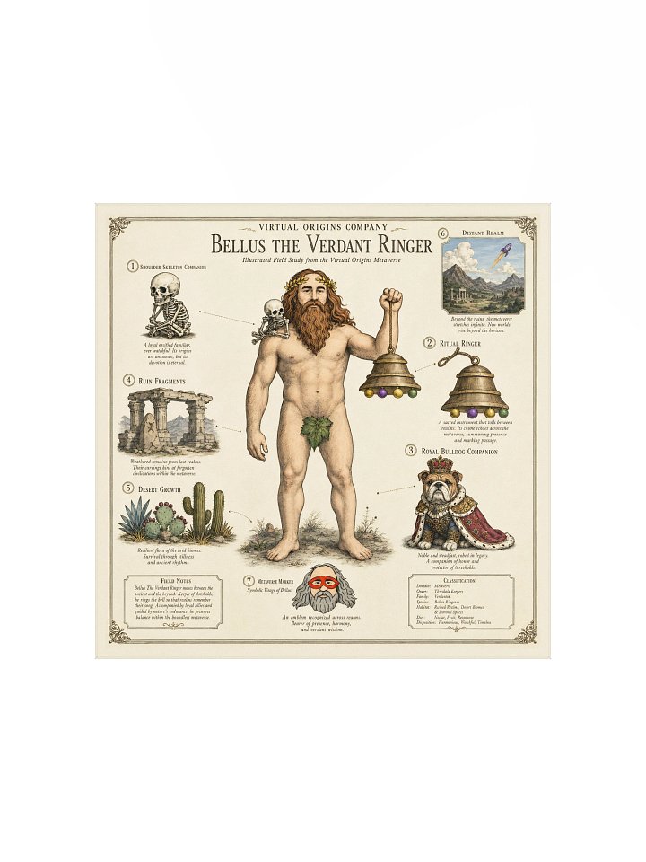 Bellus the Verdant Ringer — Vintage Illustrated Field Study Poster product image (1)