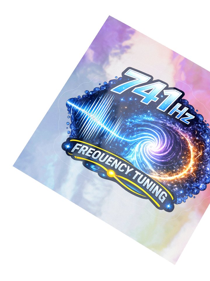 741 Hz Frequency Sticker on Holographic backing product image (5)
